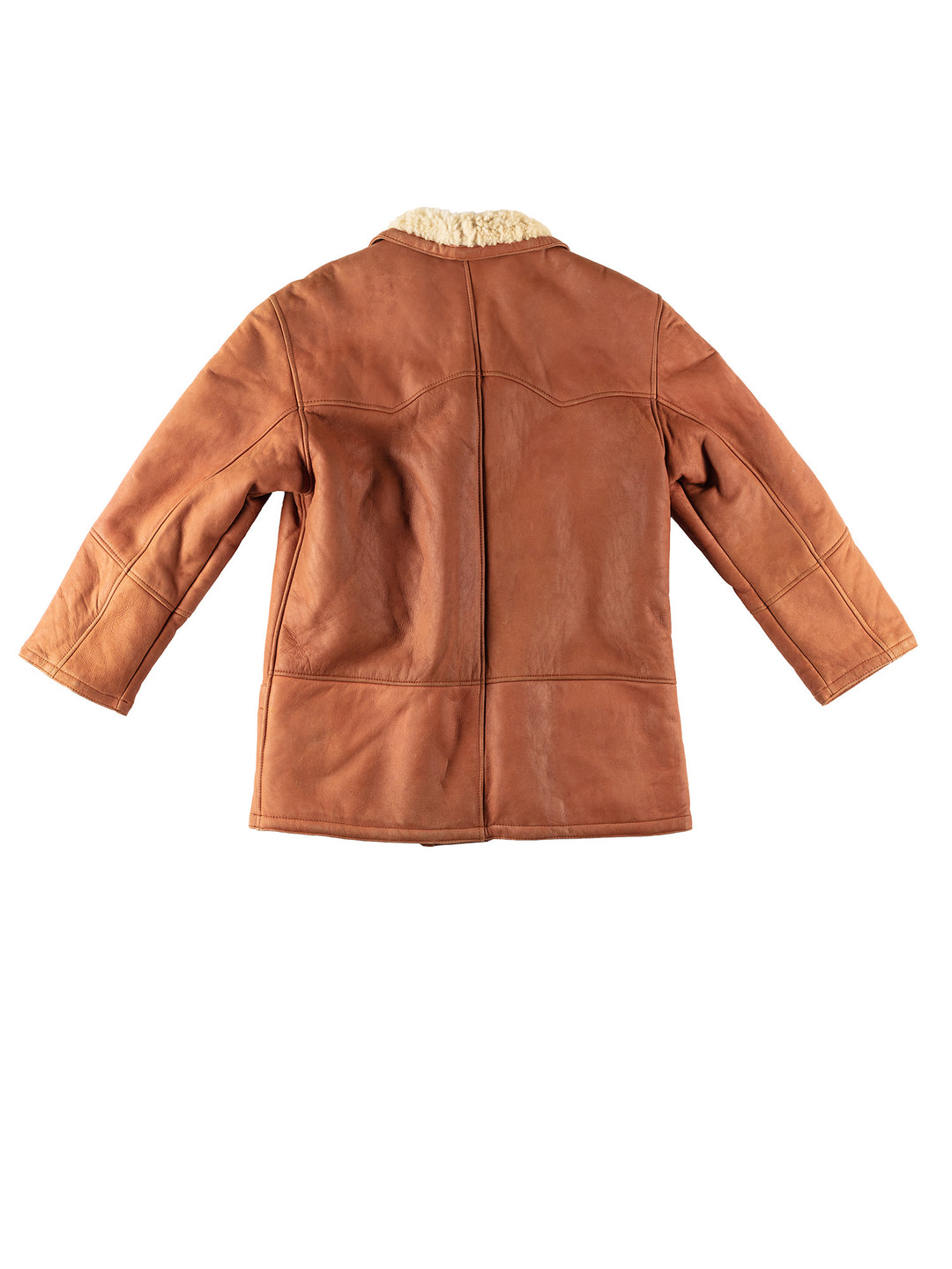 Vintage 80's Men Sheepskin Coat in BrownVN193