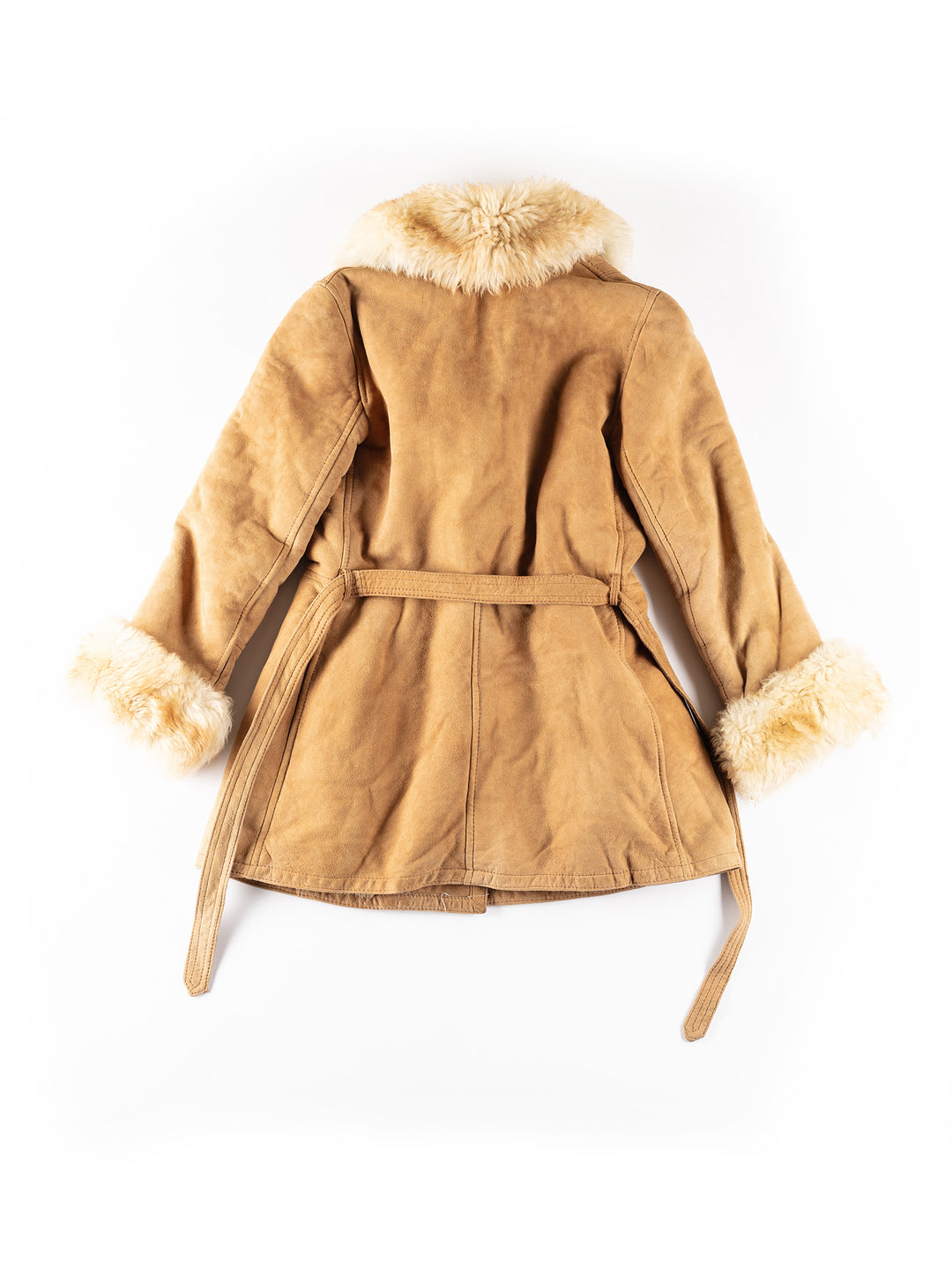 Vintage 70's Women Sheepskin Coat in BeigeMN324