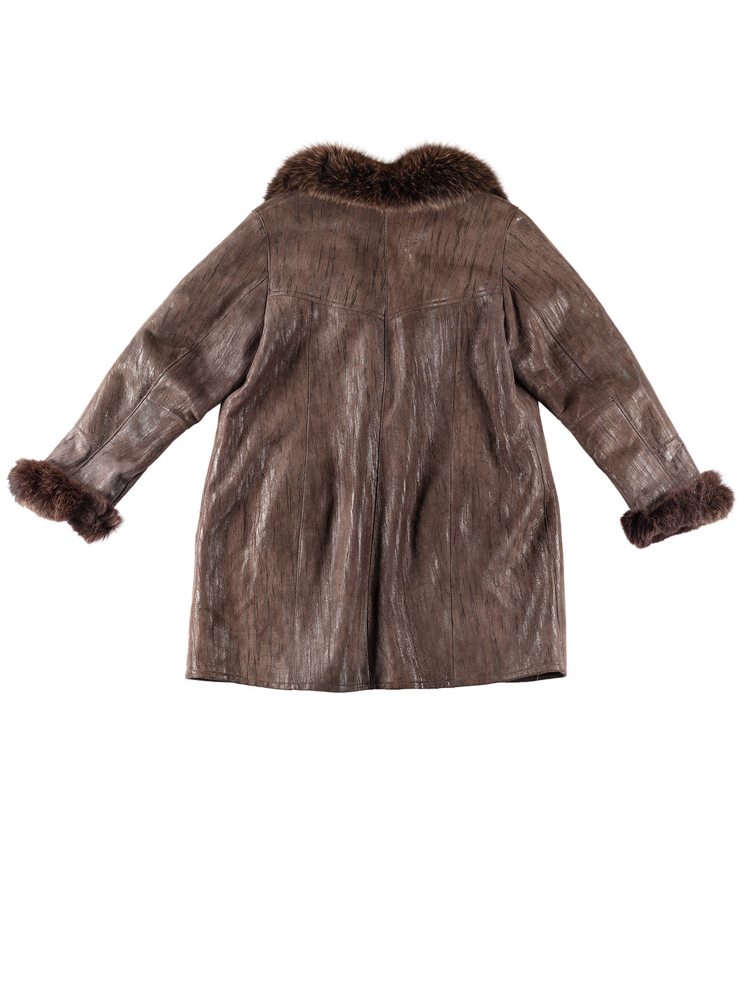 Vintage 80's Women Sheepskin Coat in BrownMN219