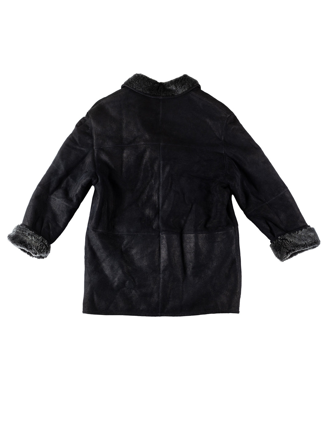 Vintage 80's Women Sheepskin Coat in BlackMN530