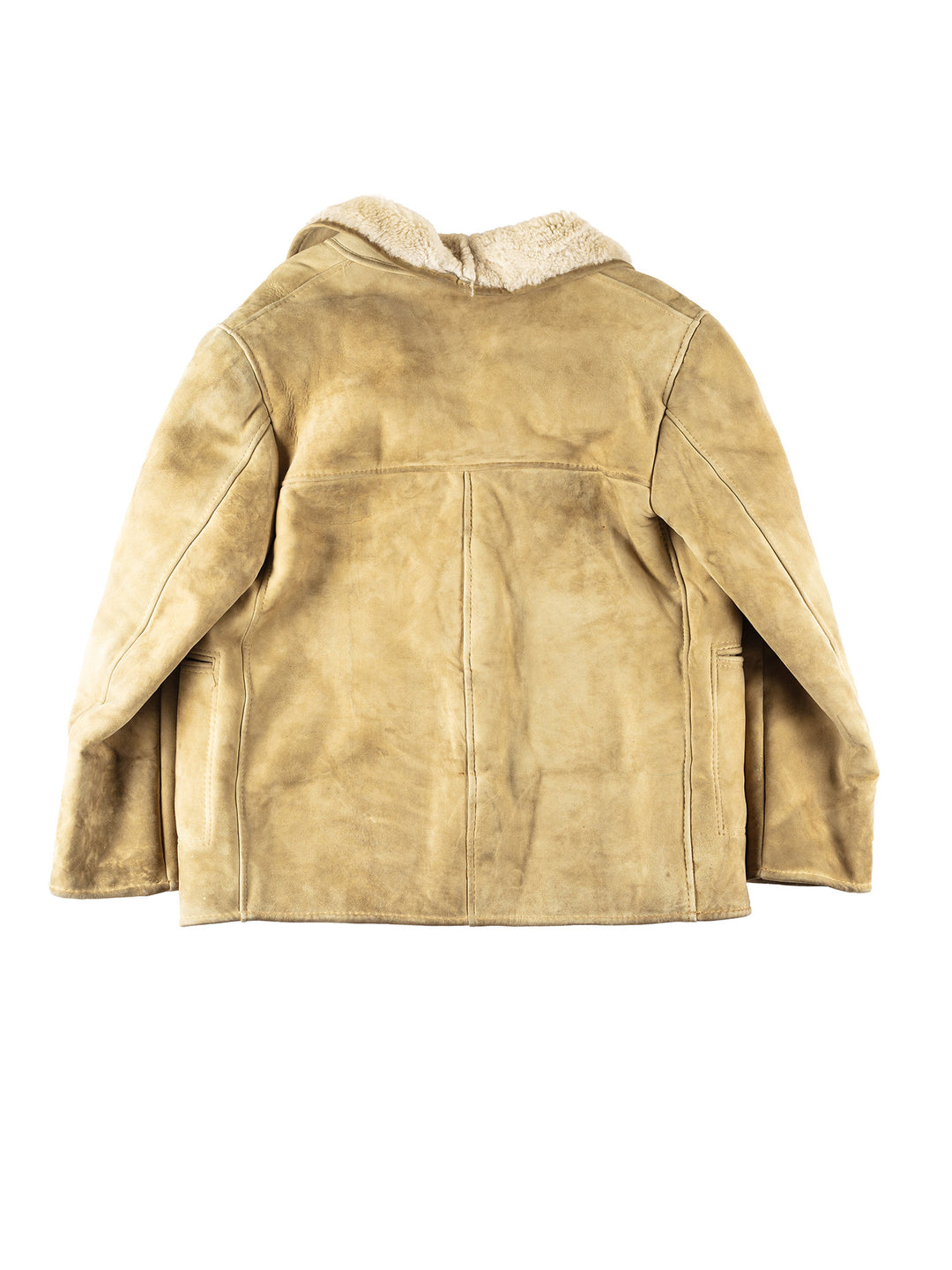 Vintage 80's Men Sheepskin Coat in GreenVN247