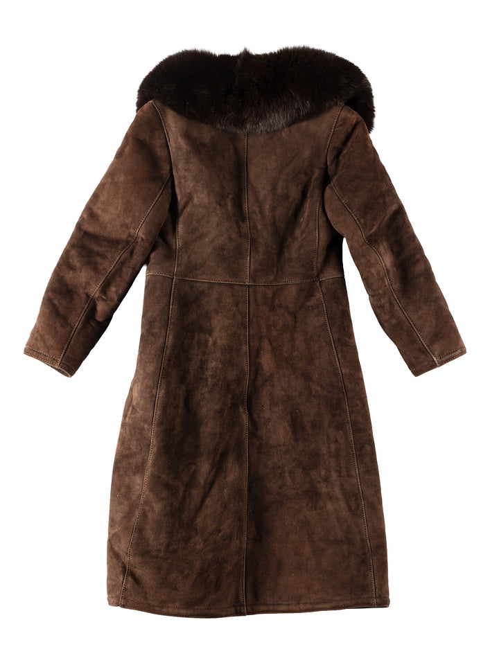 Vintage 70's Women Sheepskin Coat in BrownMN165
