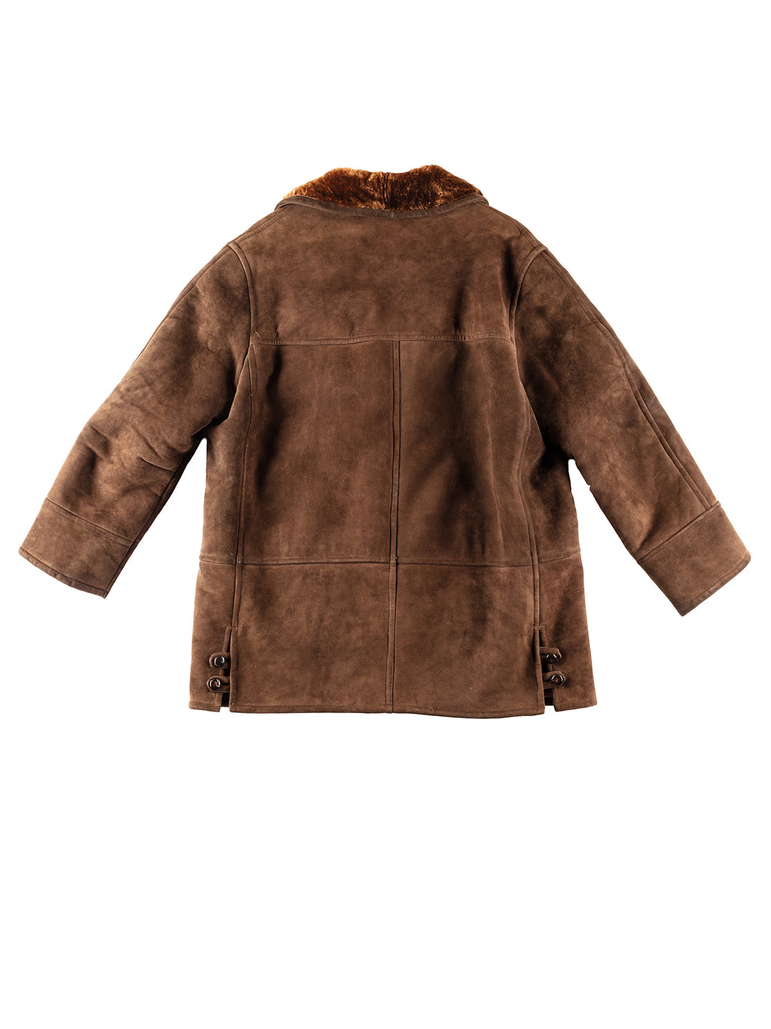 Vintage 80's Men Sheepskin Coat in BrownVN256