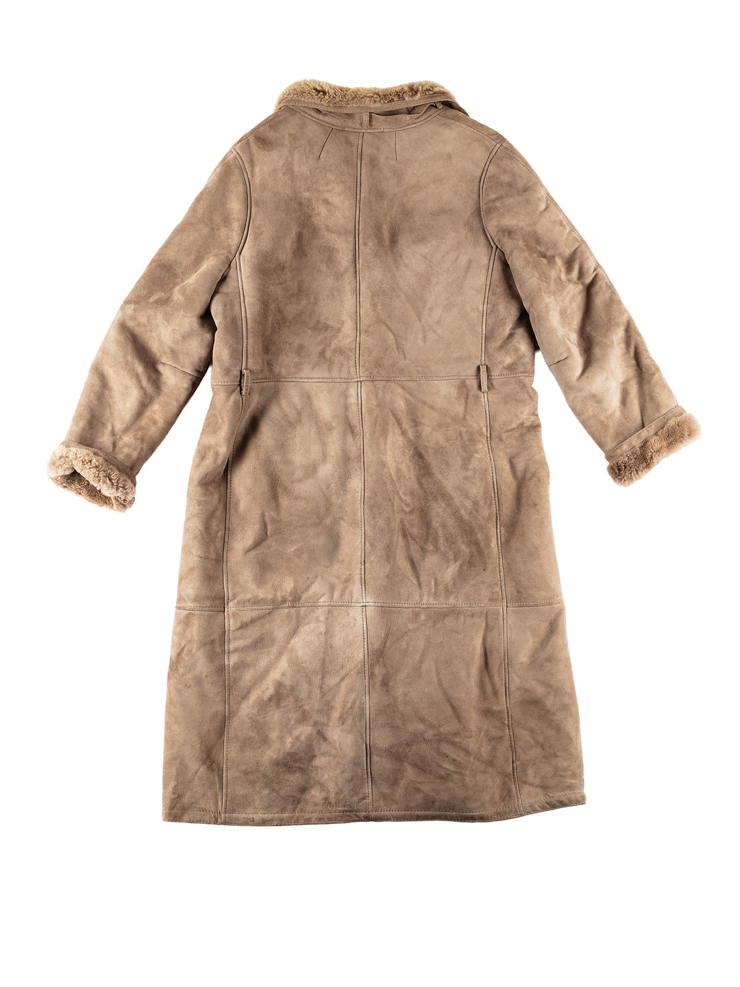 Vintage 80's Women Sheepskin Coat in BeigeMN641