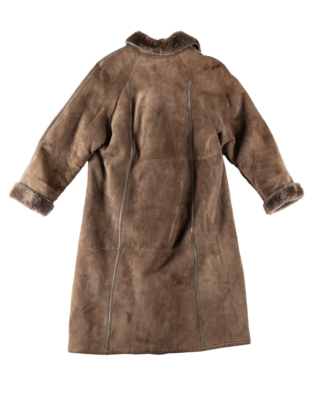 Vintage 80's Women Sheepskin Coat in BrownMN157