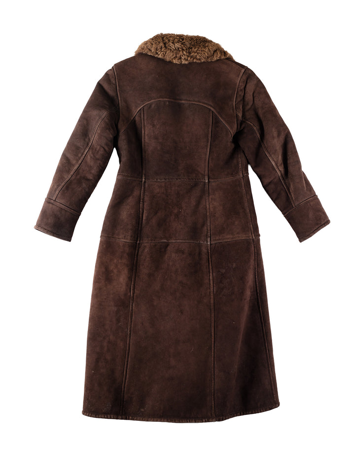Vintage 70's Women Sheepskin Coat in BrownMN147