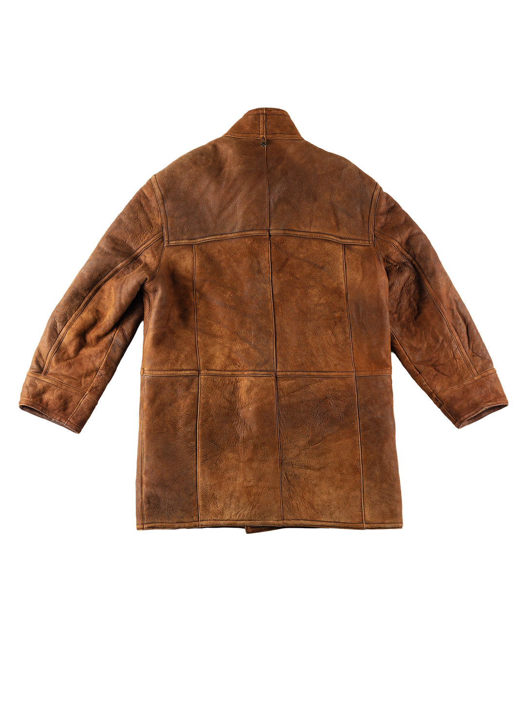 Vintage 80's Men Sheepskin Coat in BrownVN175