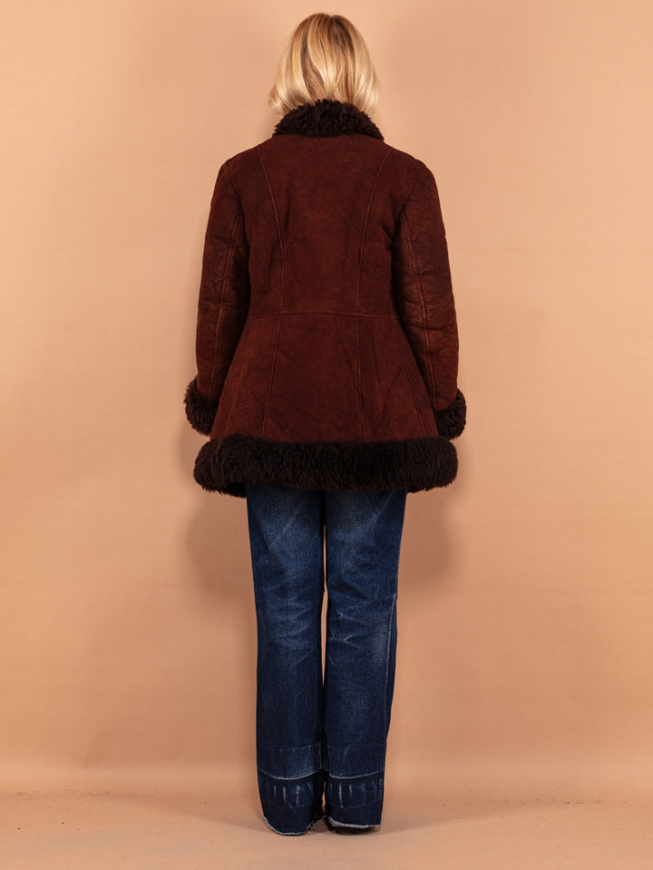Vintage 70's Women Penny Lane Sheepskin Coat in Brown - NorthernGrip
