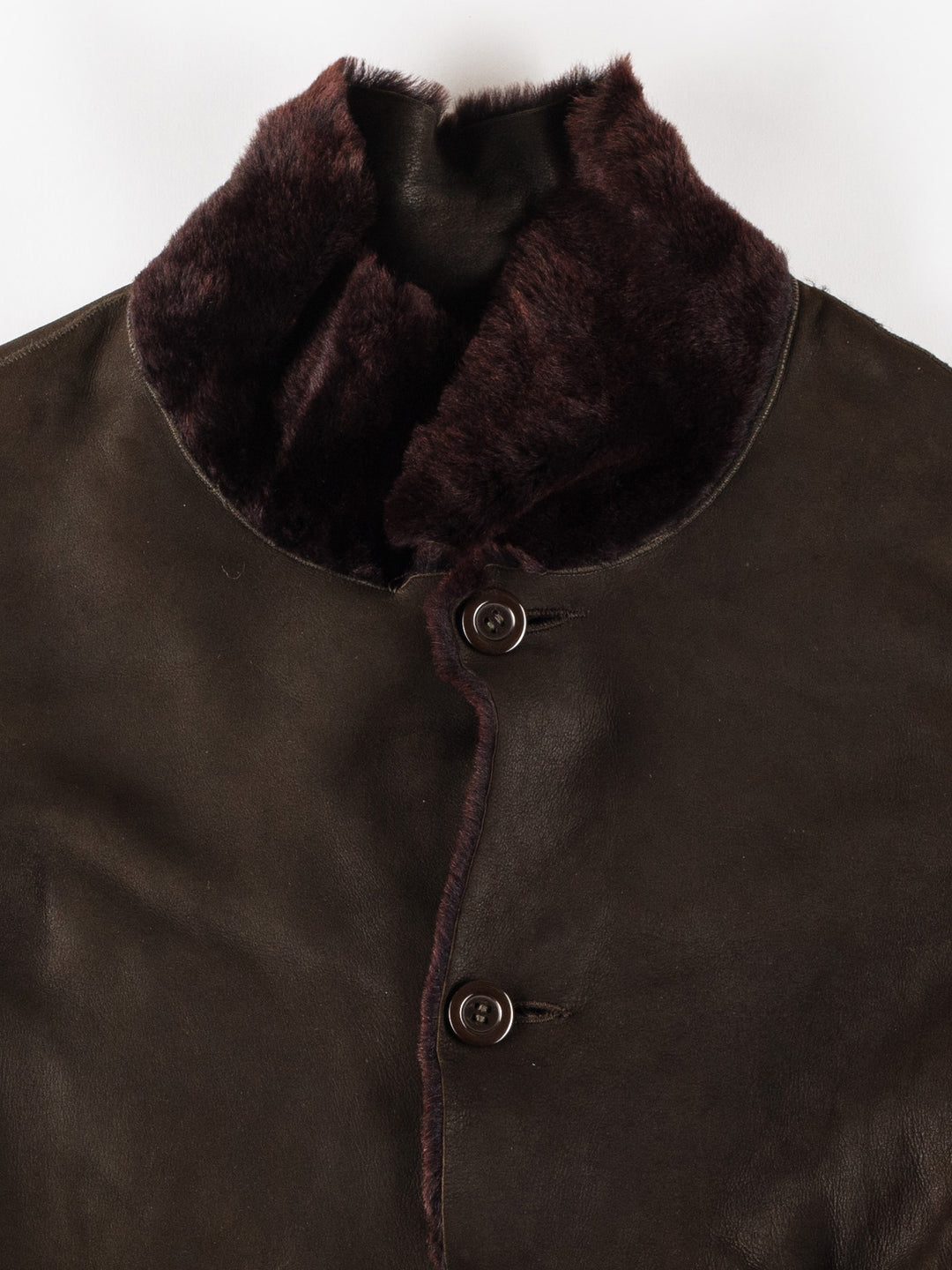 Vintage 90's Men Sheepskin Jacket in BrownVN396