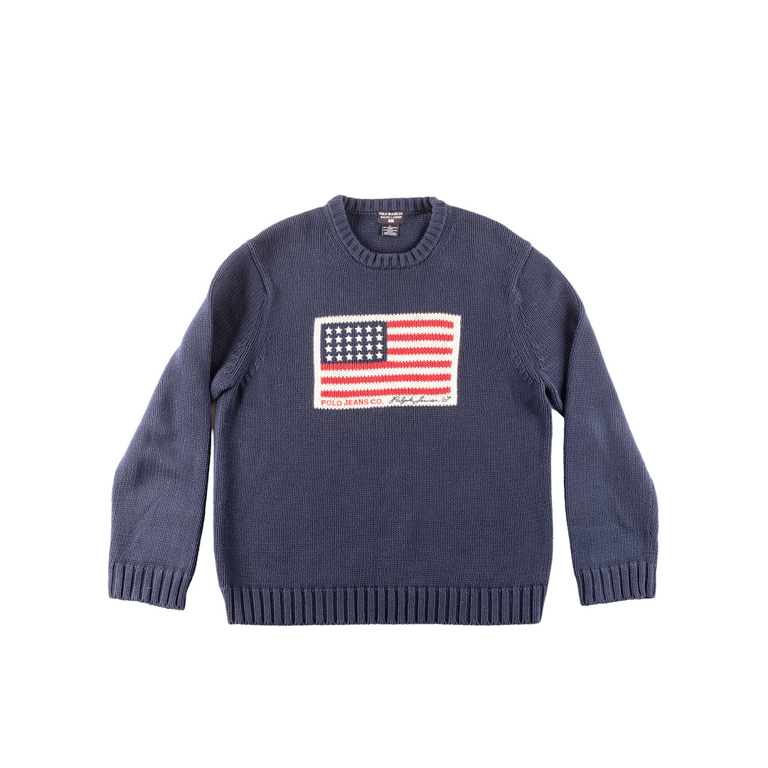 Vintage 90's Men Ralph Lauren Sweater in Blue