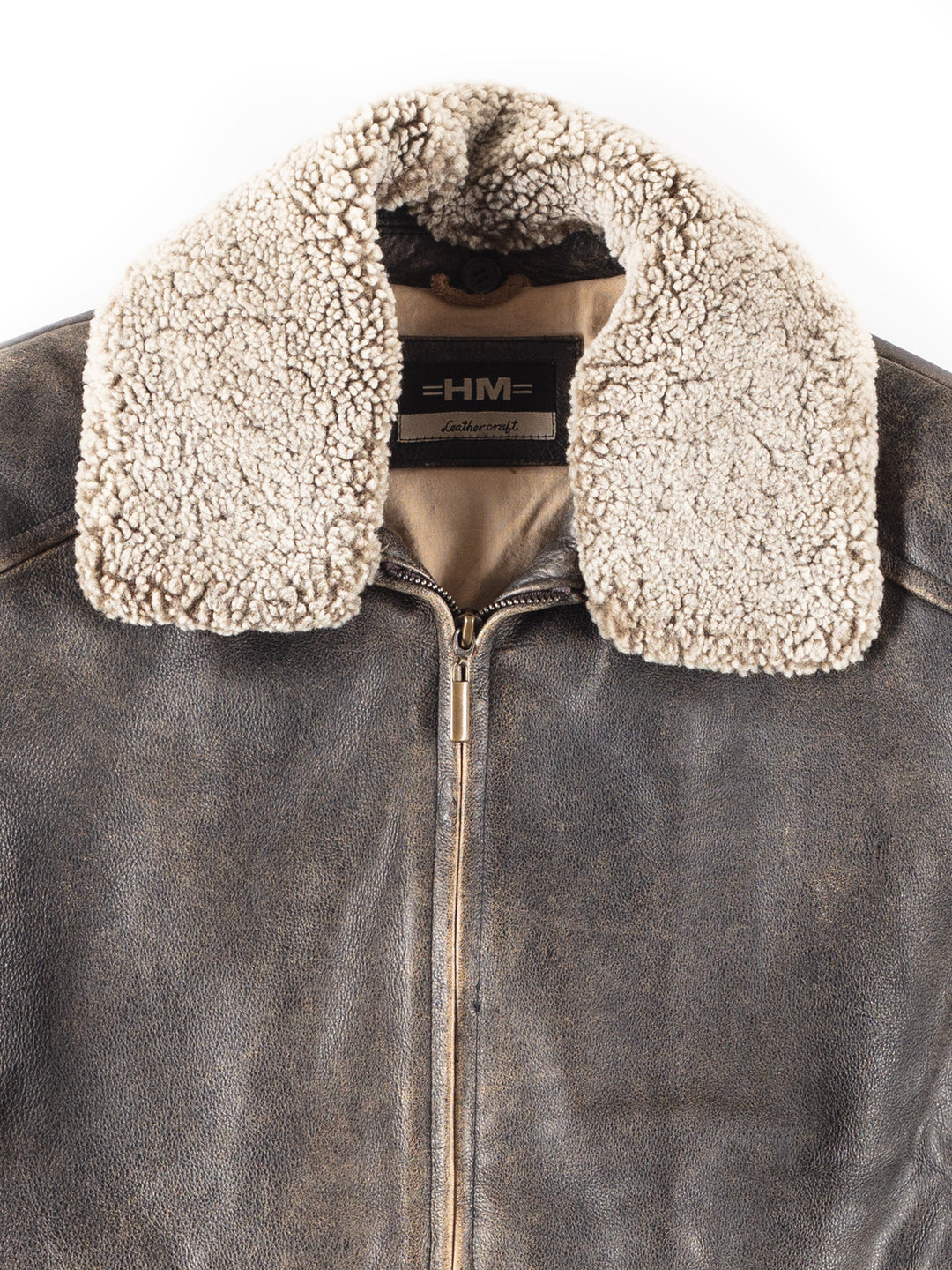 Vintage 00's Men Leather Jacket in Brown