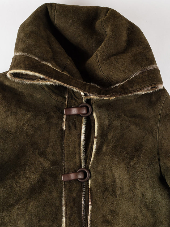 Vintage 70's Women Sheepskin Coat in KhakiMN526