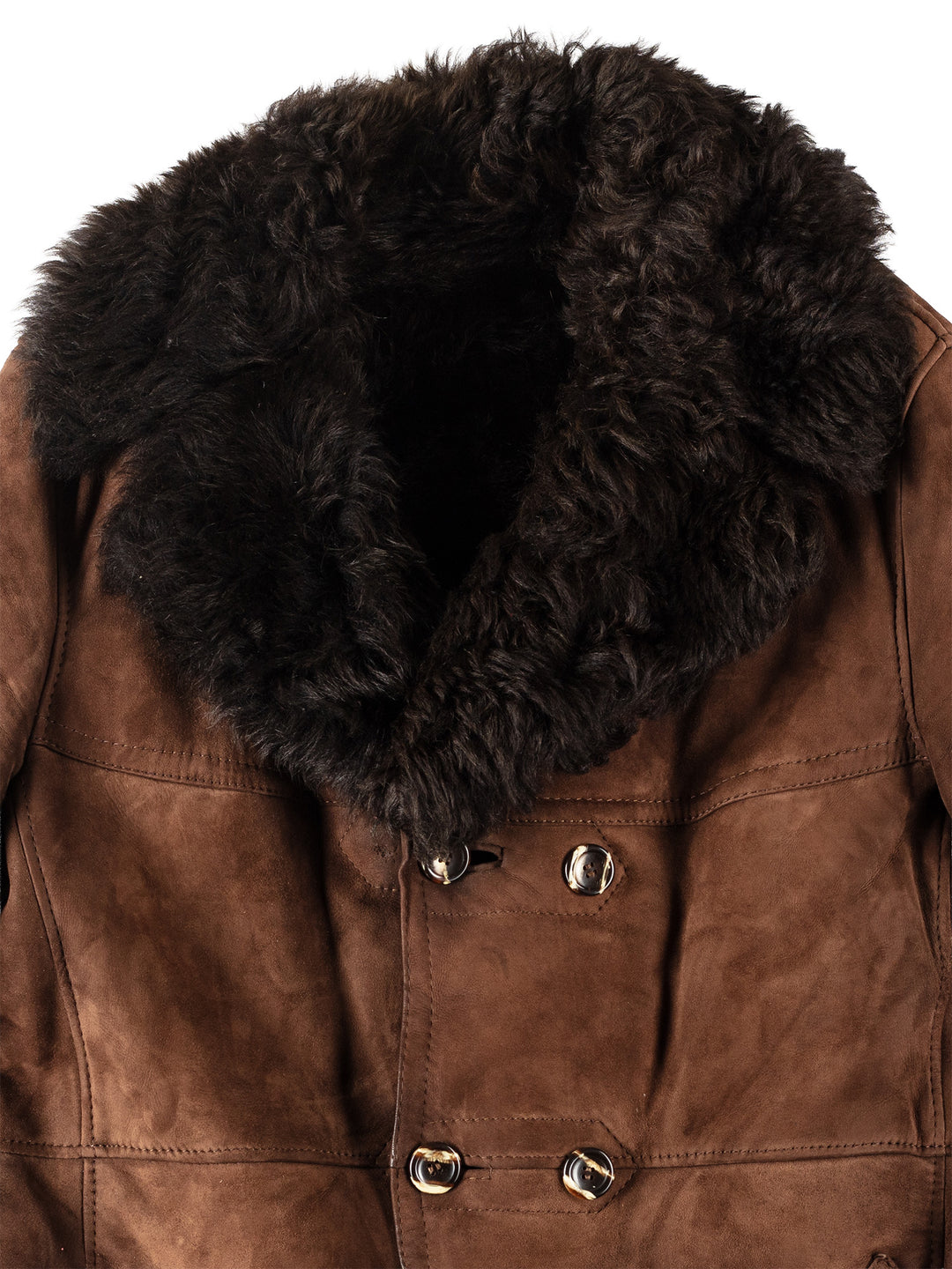 Vintage 70's Men Sheepskin Coat in BrownVN131