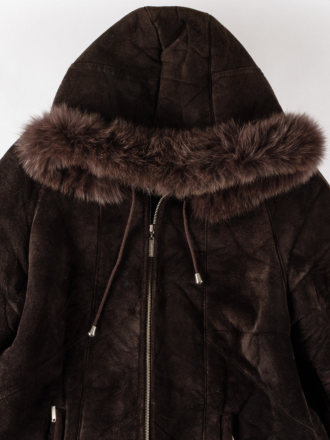Vintage 70's Women Faux Sheepskin Coat in BrownMN512