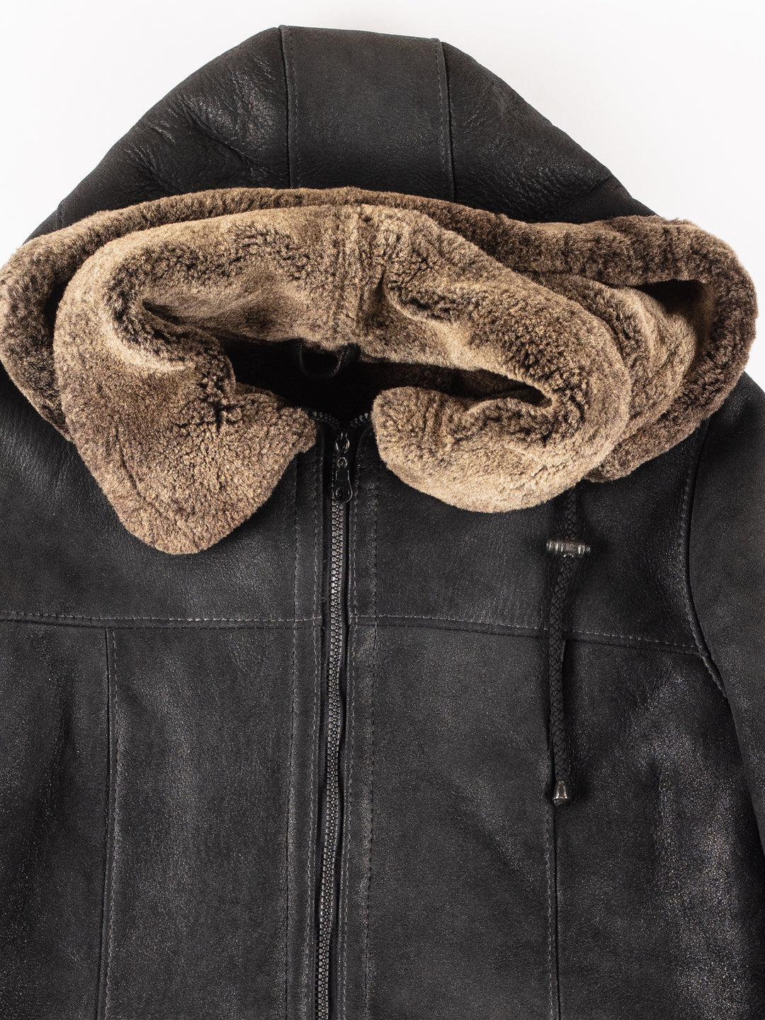 Vintage 00's Women Sheepskin Coat in Black