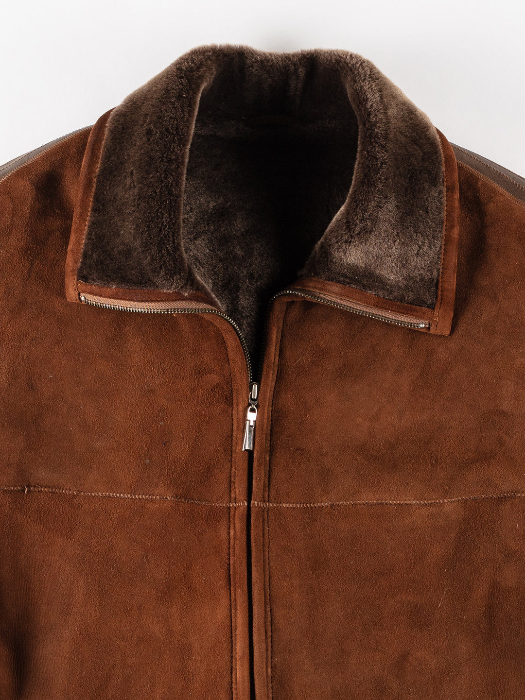 Vintage 90's Men Sheepskin Jacket in BrownVN212