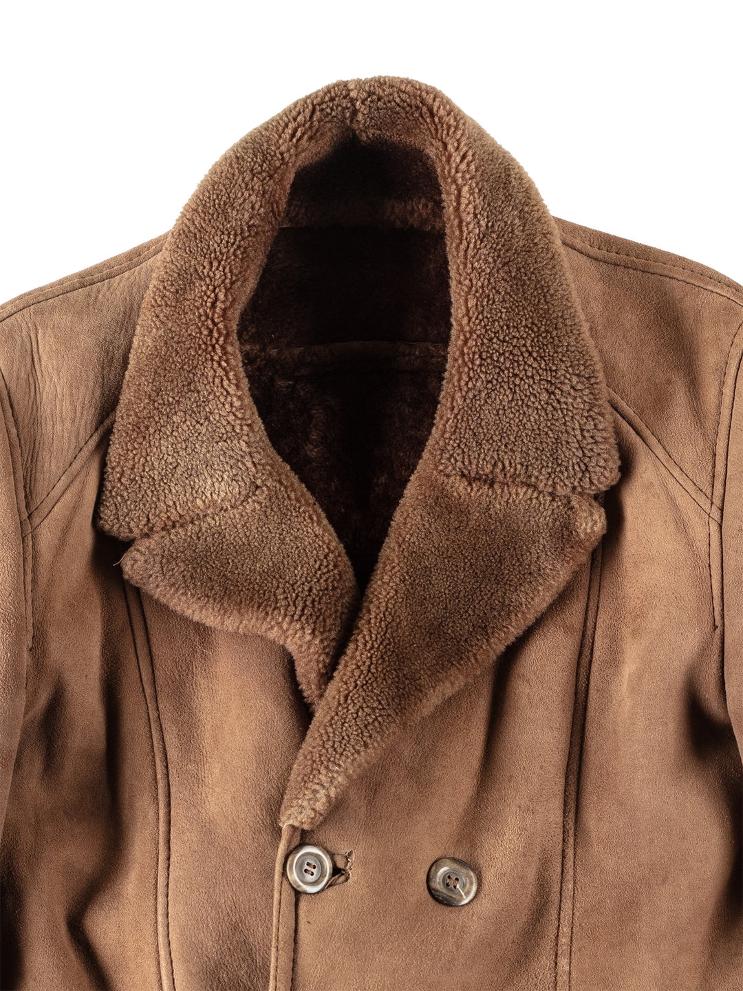 Vintage 70's Men Sheepskin Coat in BrownVN109