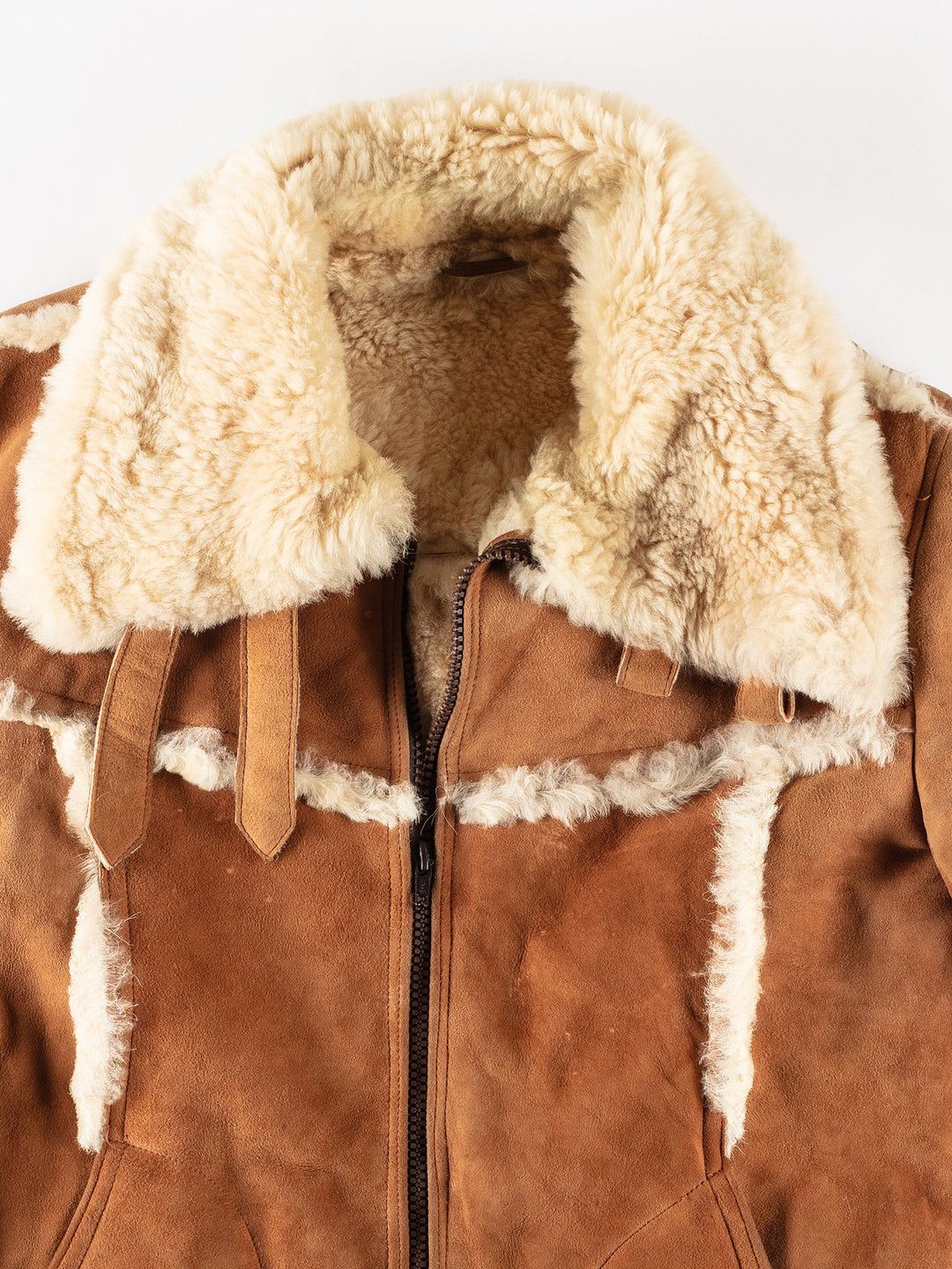 Vintage 70's Men Sheepskin Coat in BrownVN259