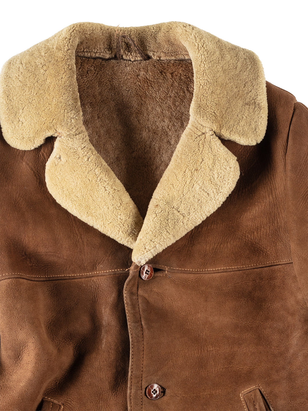 Vintage 70's Men Sheepskin Coat in BrownVN121