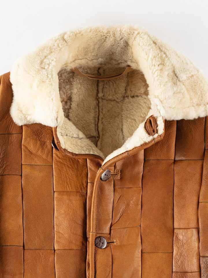 Vintage 90's Men Sheepskin Coat in BrownVN170