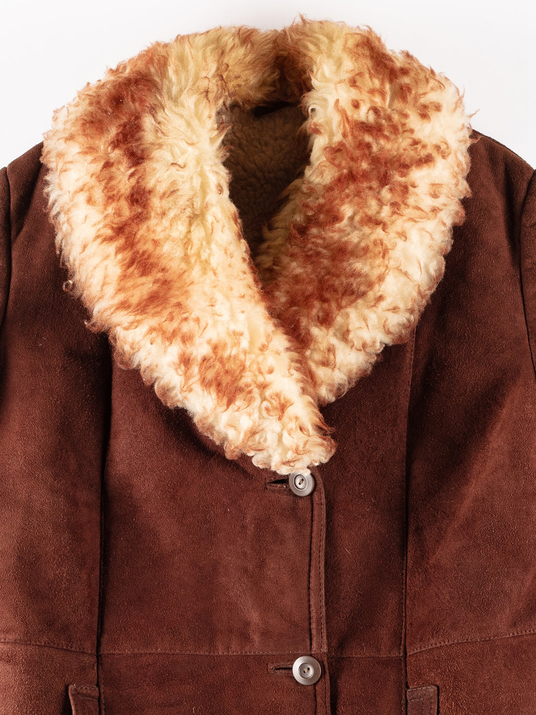 Vintage 70's Women Sheepskin Coat in BrownMN327