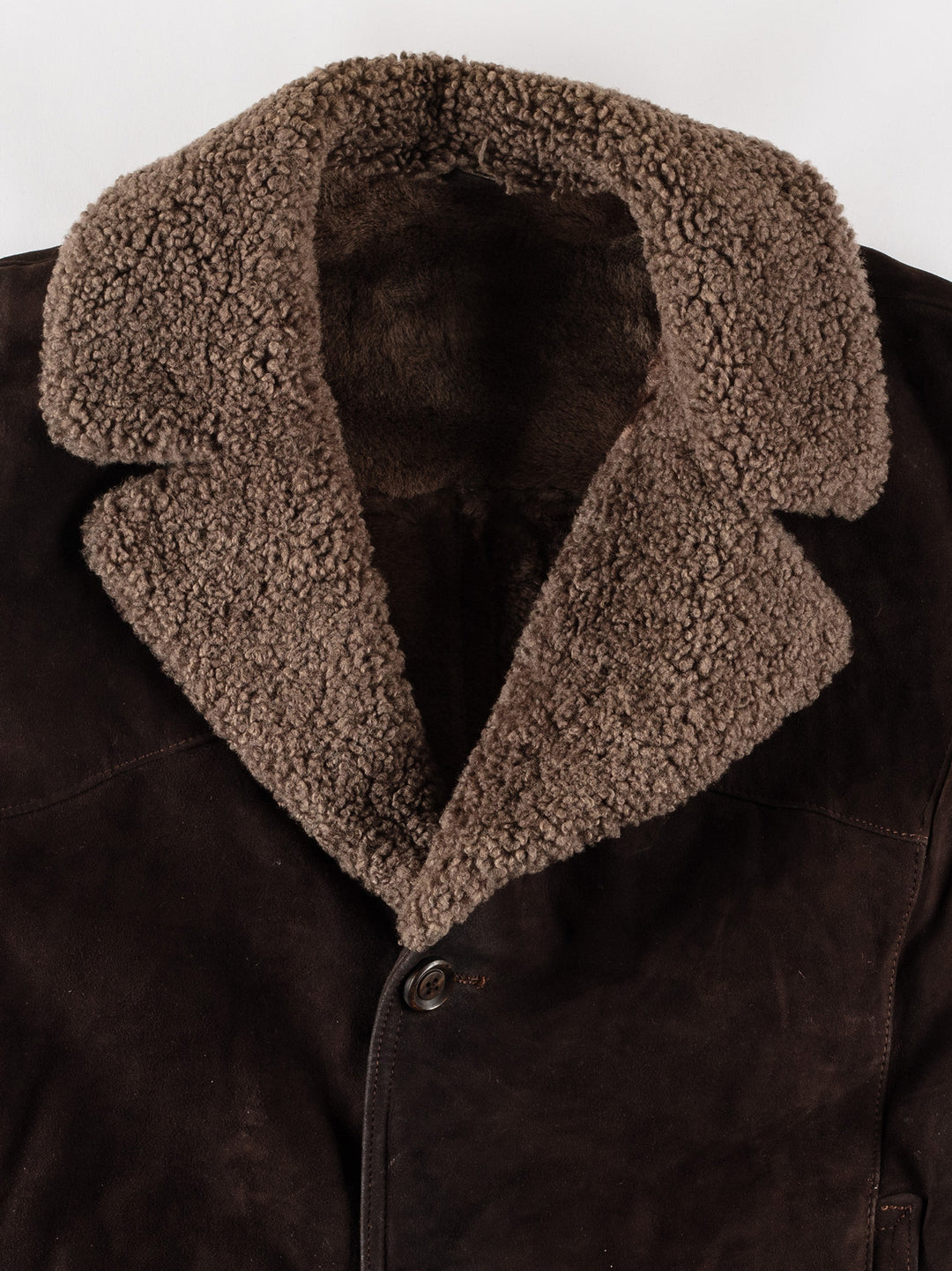 Vintage 70's Men Sheepskin Coat in BrownVN610