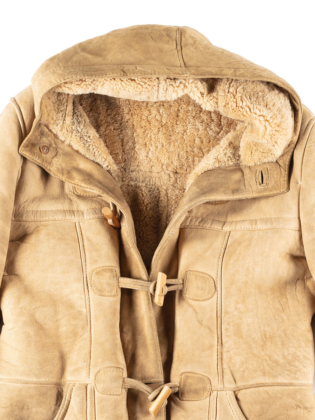 Vintage 70's Men Sheepskin Coat in BeigeVN096