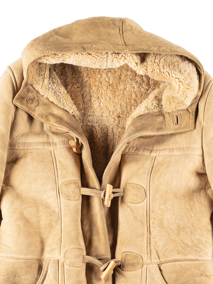 Vintage 70's Men Sheepskin Coat in BeigeVN096