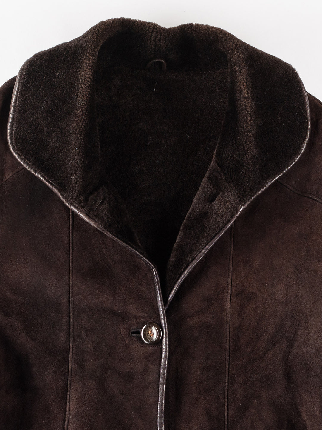 Vintage 90's Women Sheepskin Coat in BrownMN205