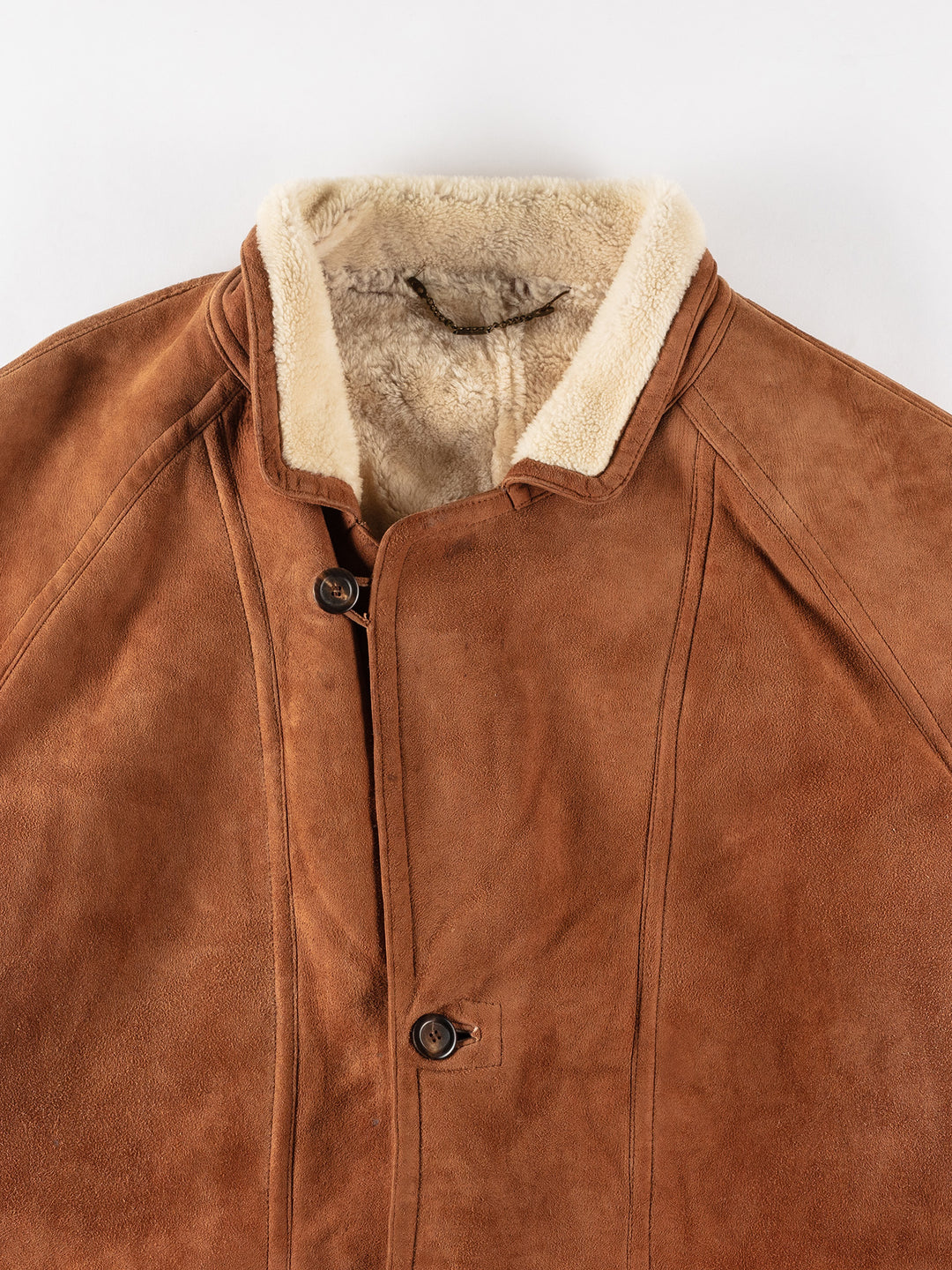 Vintage 80's Men Sheepskin Coat in BrownVN197