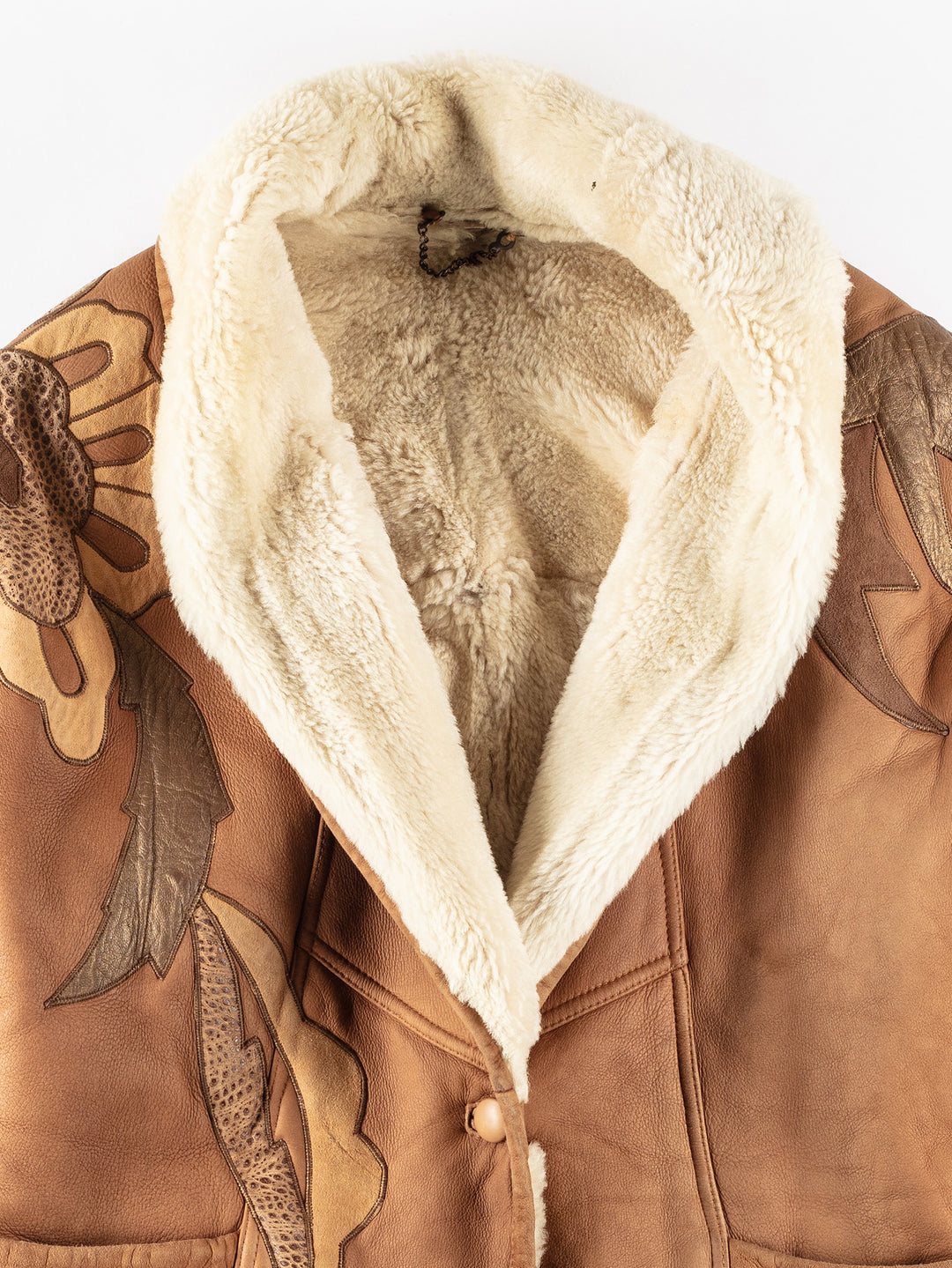Vintage 80's Women Sheepskin Coat in BrownMN198