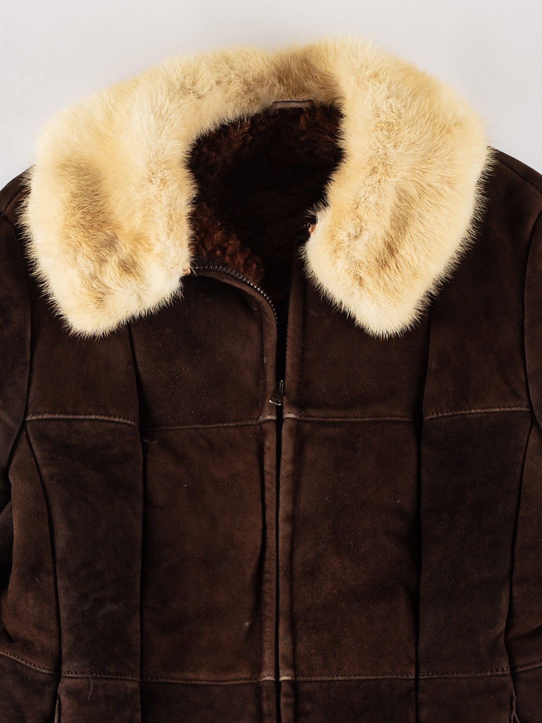 Vintage 70's Women Sheepskin Jacket in BrownMN676