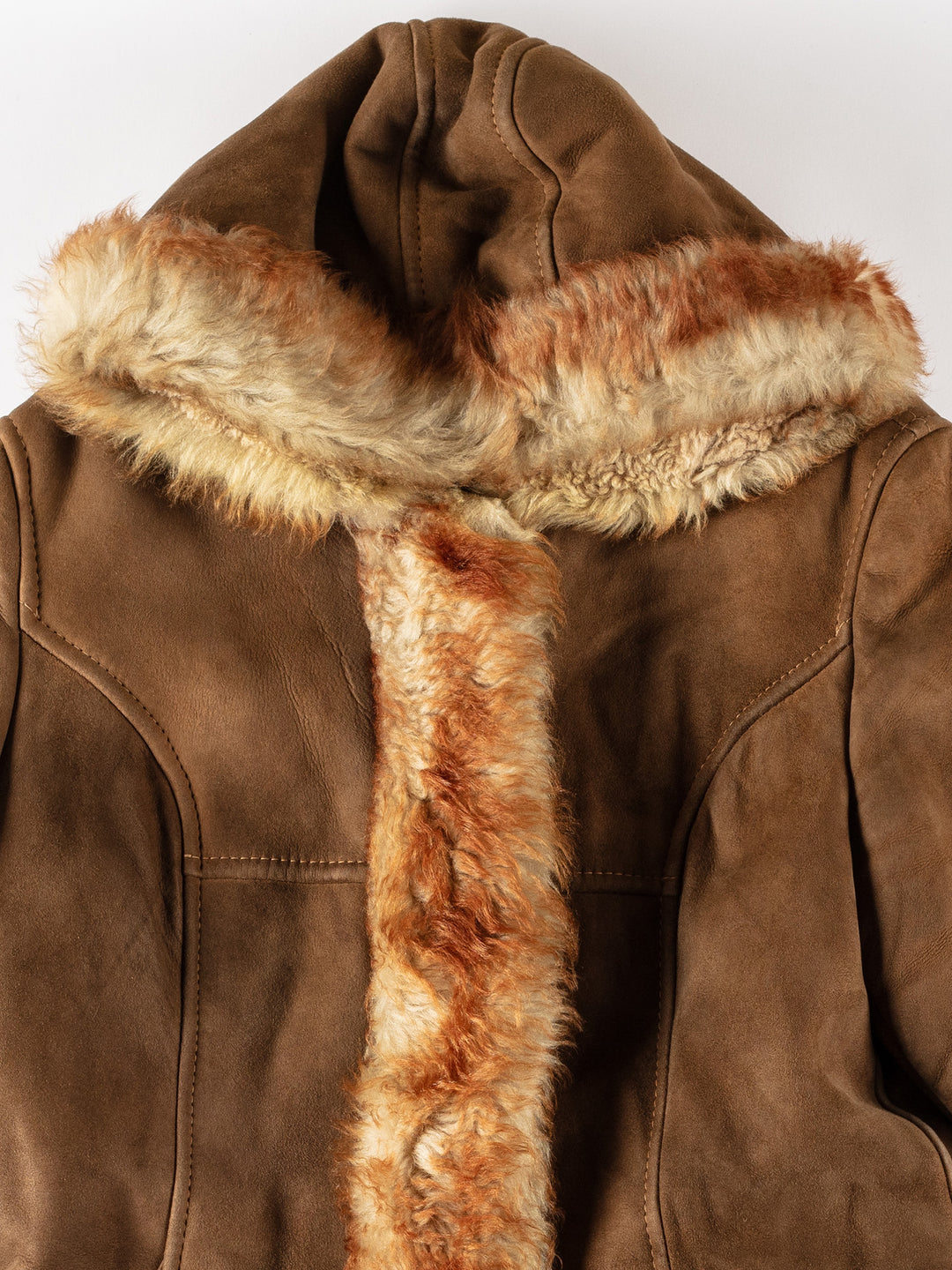 Vintage 70's Women Sheepskin Coat in BrownMN541