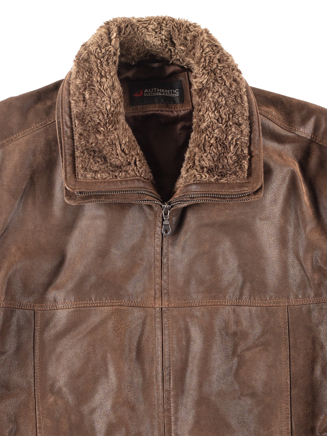 Vintage 00's Men Leather Jacket in Brown