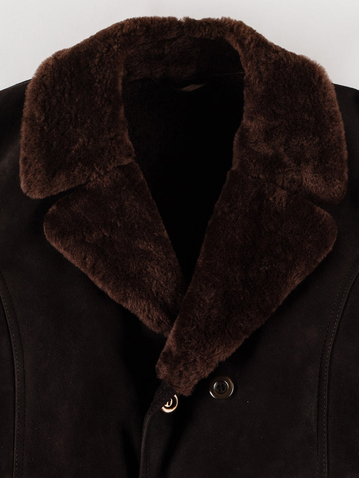Vintage 70's Men Sheepskin Coat in BrownVN633
