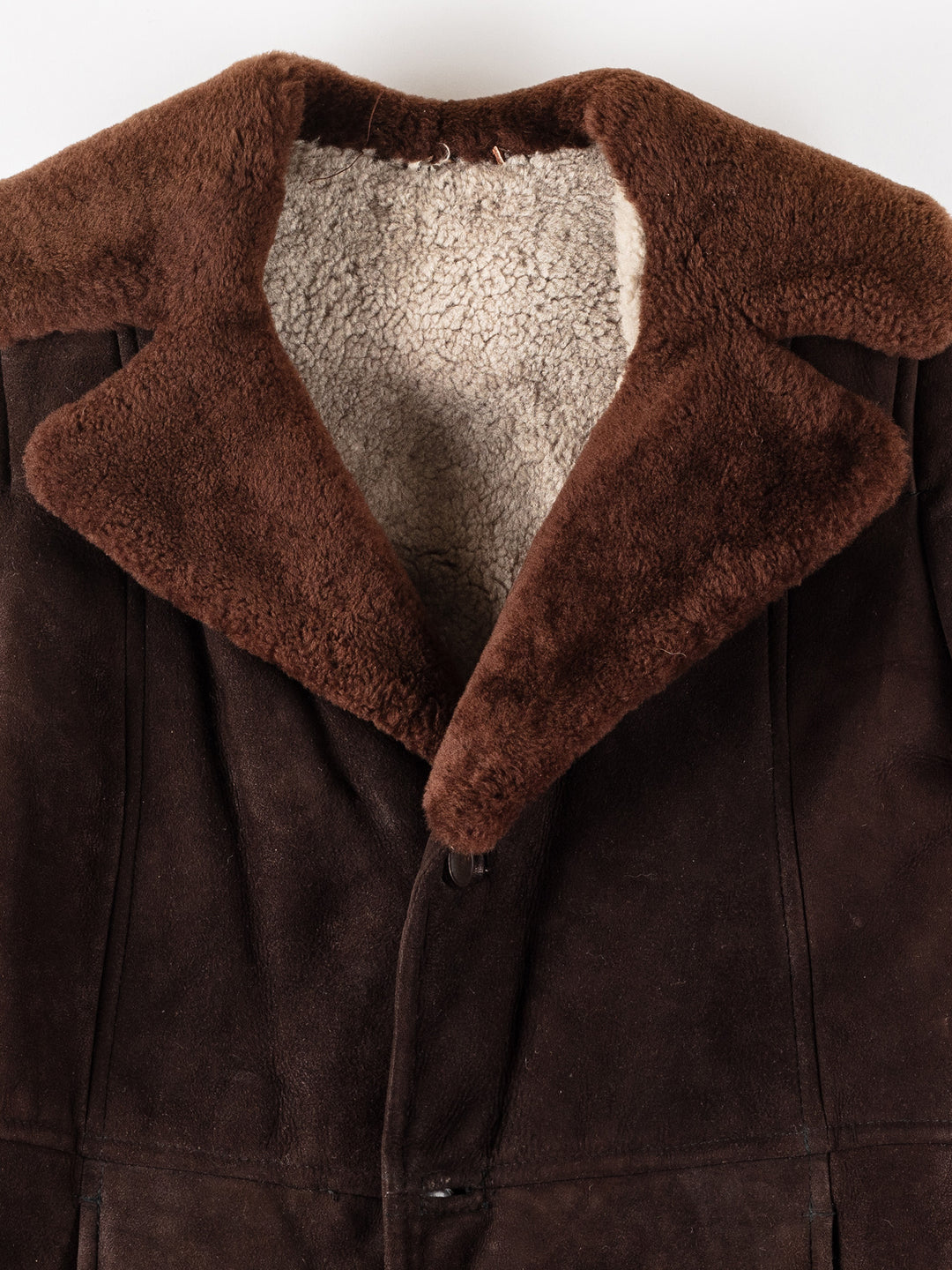 Vintage 70's Men Sheepskin Coat in BrownVN114