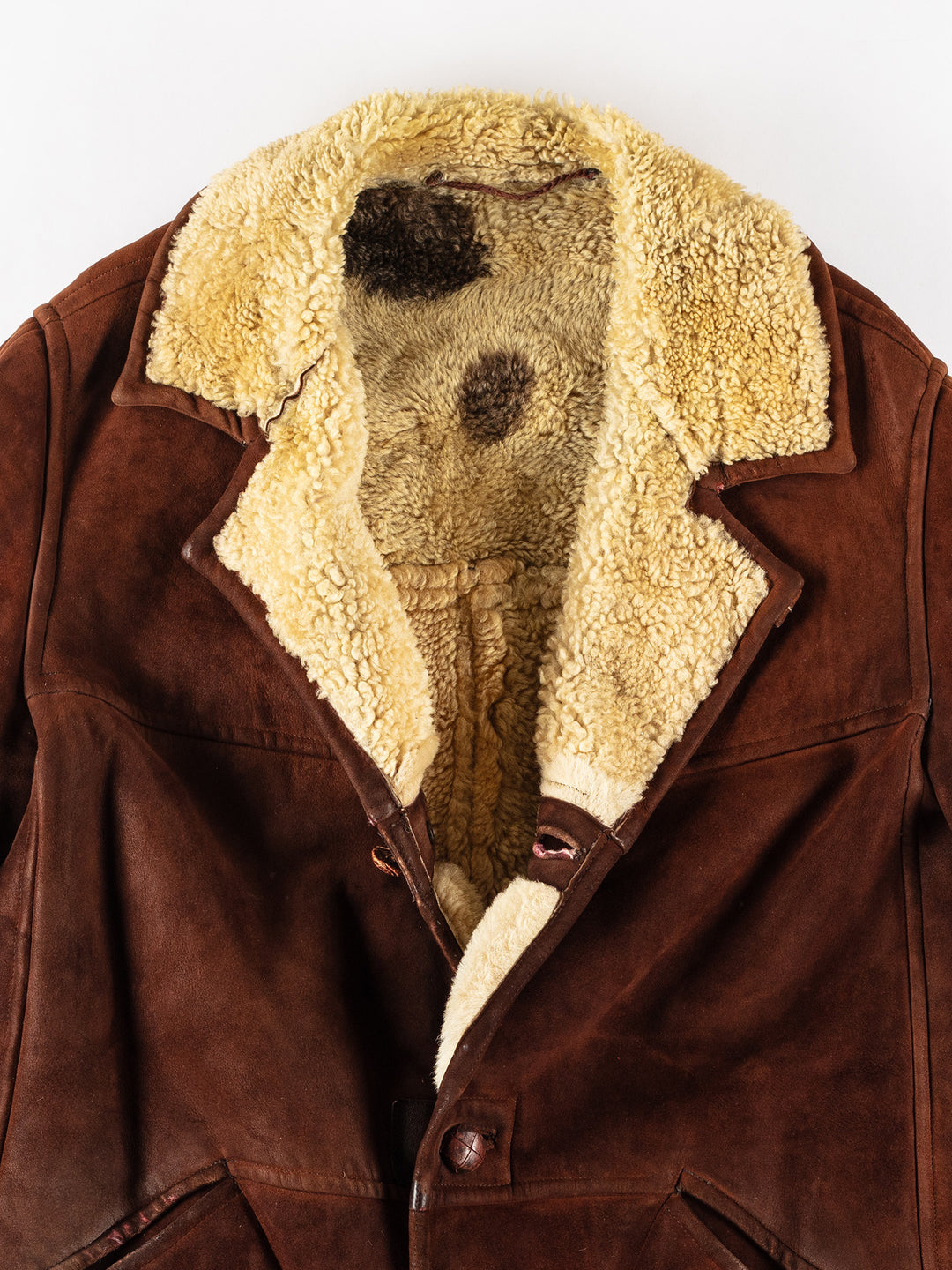 Vintage 70's Men Sheepskin Coat in BrownVN217