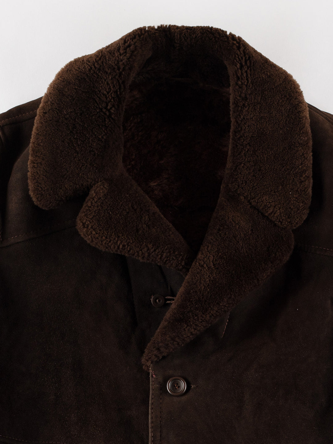 Vintage 70's Men Sheepskin Coat in BrownVN492