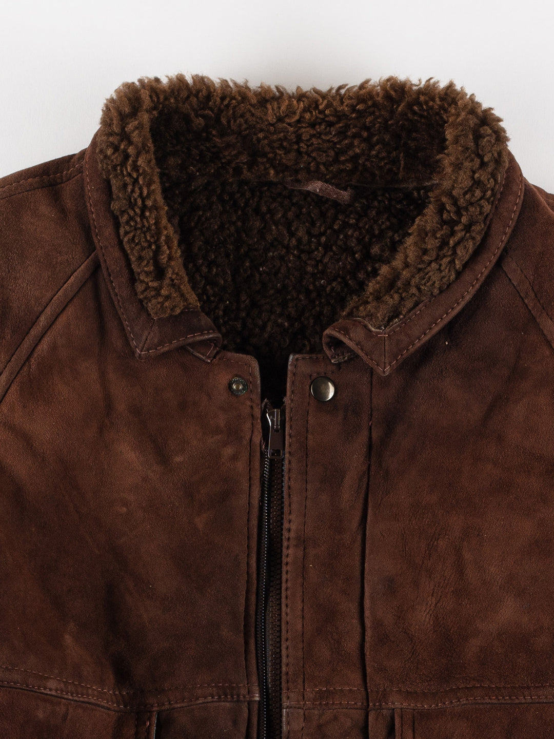 Vintage 90's Men Sheepskin Jacket in BrownVN477