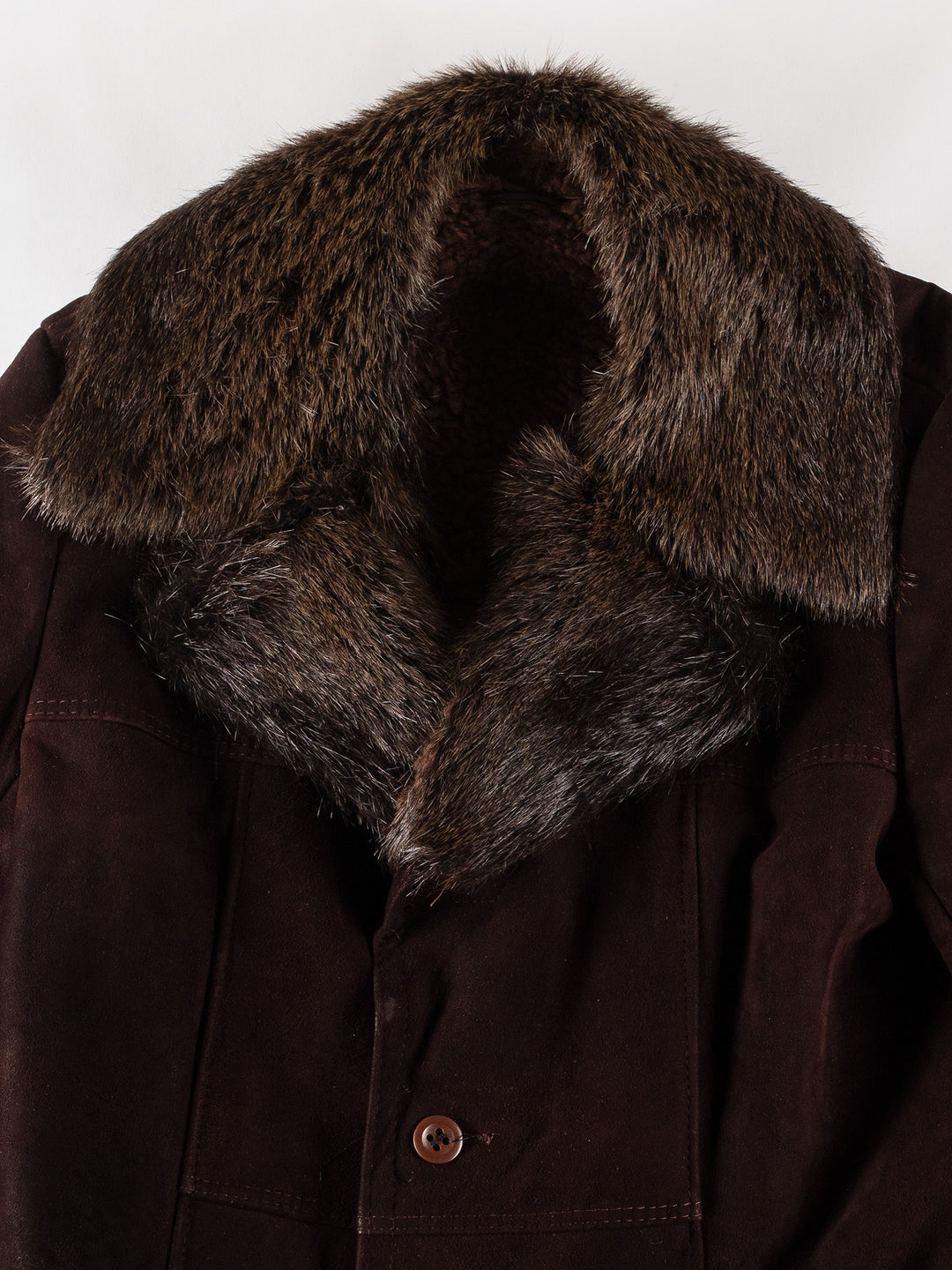 Vintage 70's Men Sheepskin Coat in BrownVN611