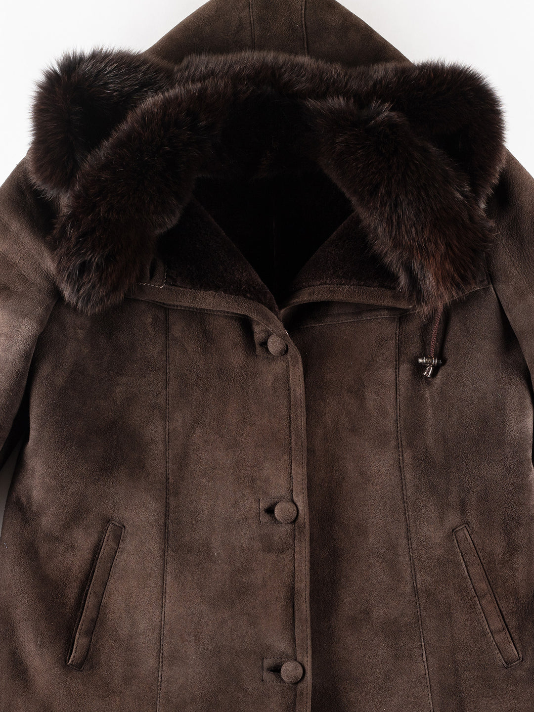 Vintage 80's Women Sheepskin Coat in BrownMN236