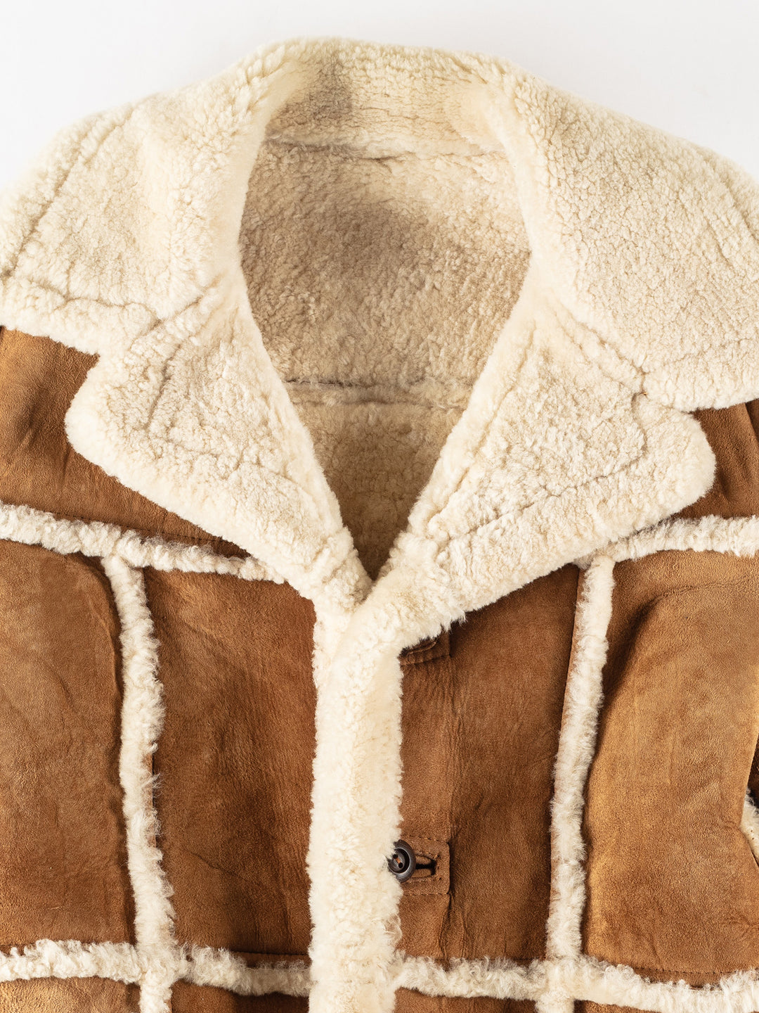 Vintage 70's Men Sheepskin Coat in BrownVN261
