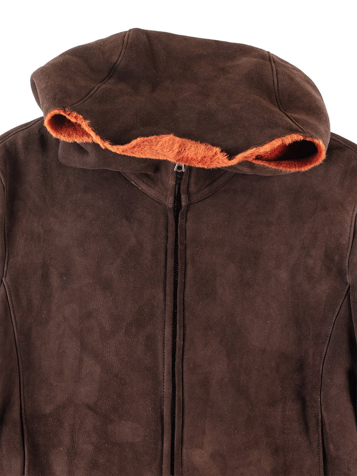 Vintage 00's Women Sheepskin Coat in Brown