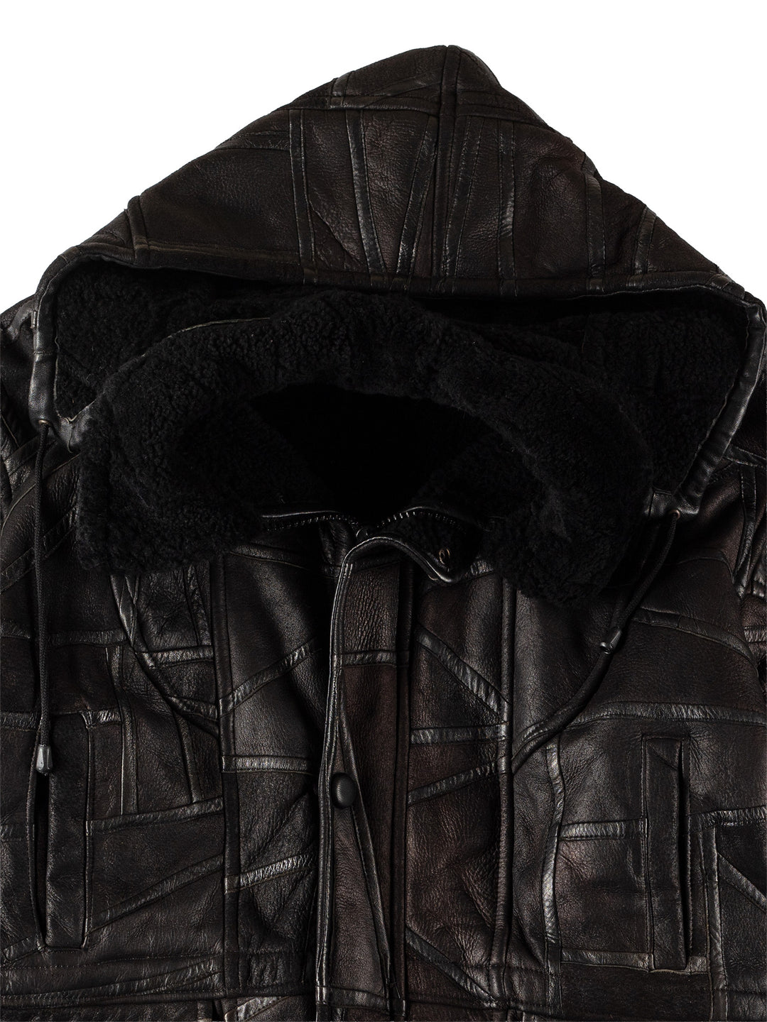 Vintage 80's Women Sheepskin Coat in BlackMN517