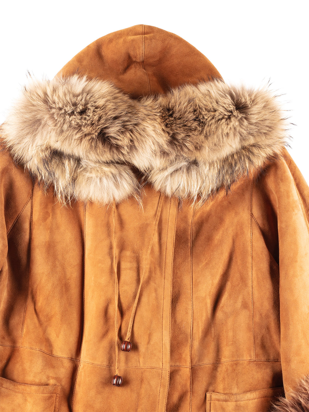 Vintage 00's Women Fur Coat in Brown