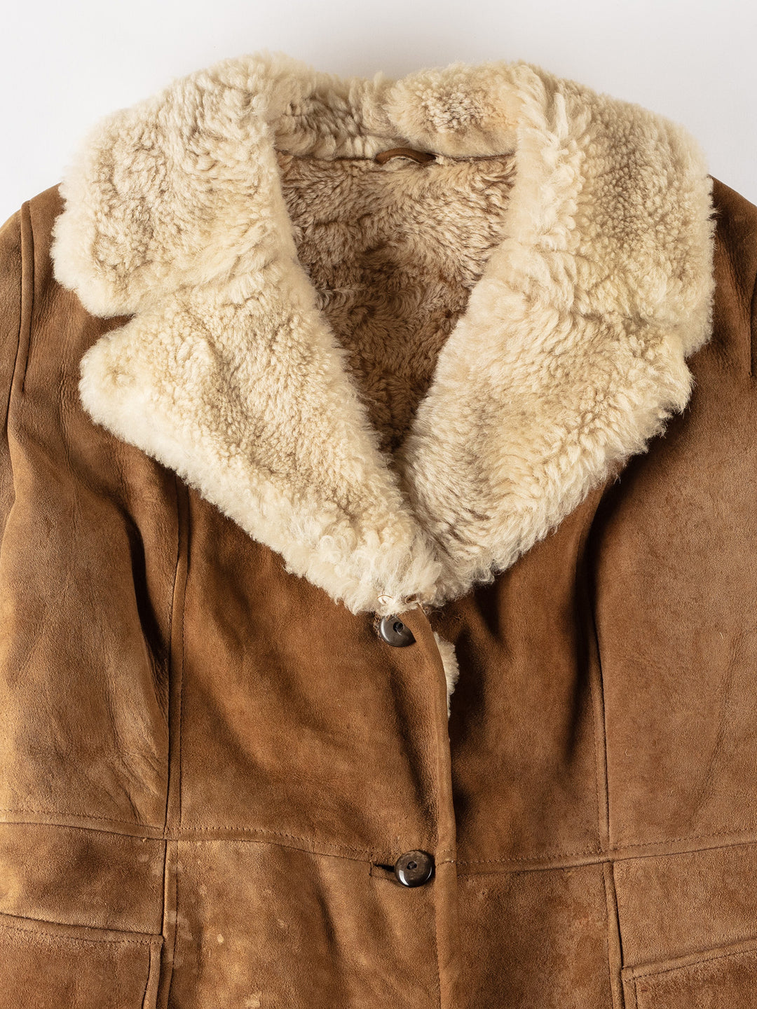 Vintage 70's Women Sheepskin Coat in BrownMN522