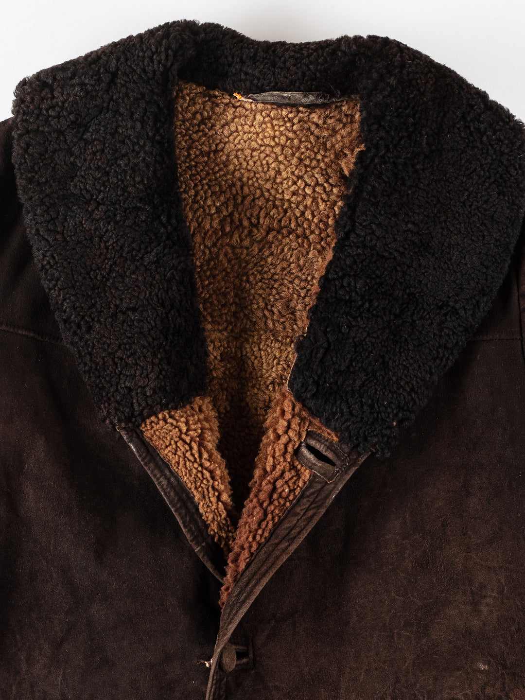 Vintage 70's Men Sheepskin Coat in BrownVN112