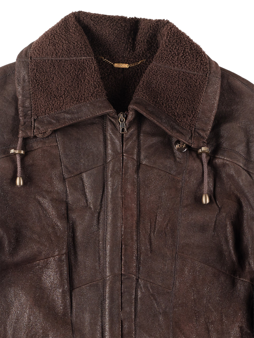 Vintage 80's Women Sheepskin Coat in Brown