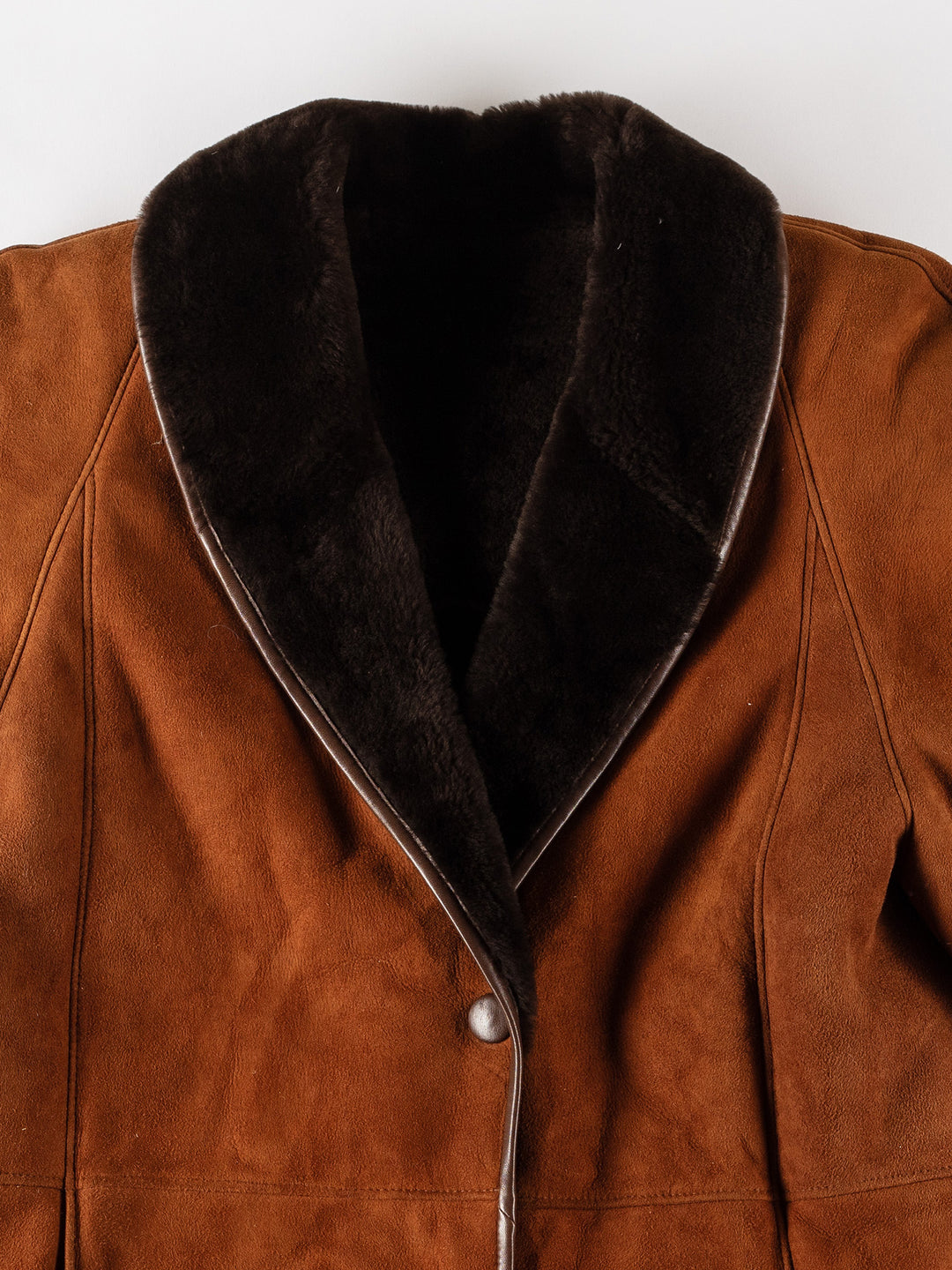 Vintage 70's Women Sheepskin Coat in BrownMN524