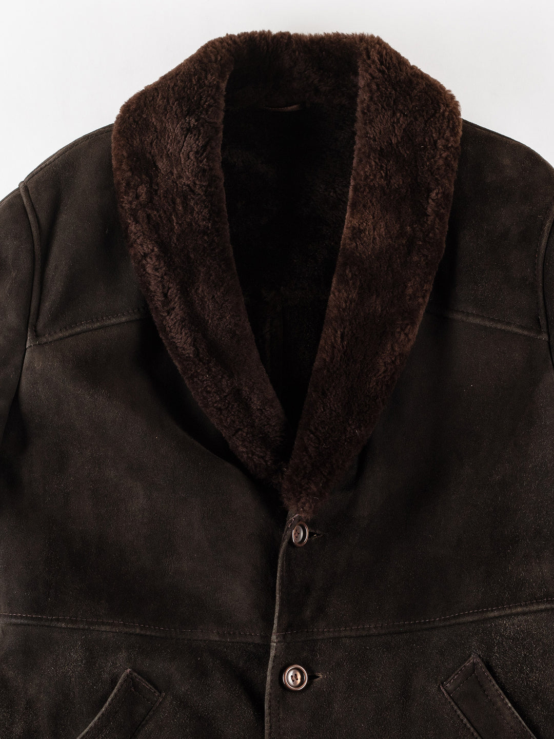 Vintage 70's Men Sheepskin Coat in BrownVN262